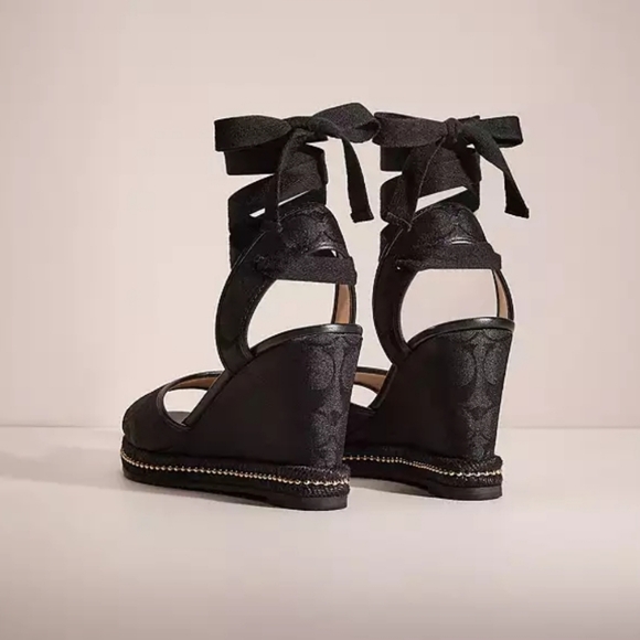 Coach Page Sig recycled summer wedge size 7.5 - Picture 6 of 9